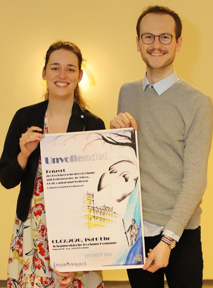 Vorstellung des Plakates für das Konzert „Unvollendet“